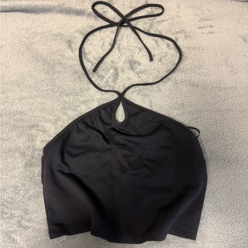 Black Halter Neck Top